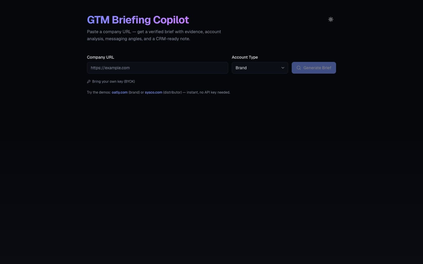 GTM Briefing Copilot